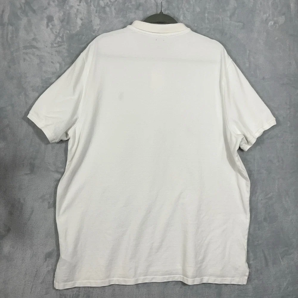 Polo Ralph Lauren Mens Polo Shirt XXL White Classic Fit Cotton Pony Logo Preppy